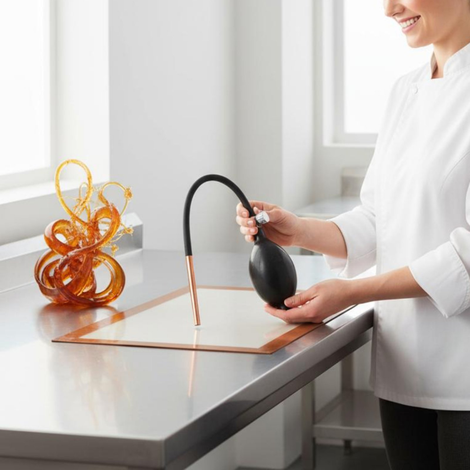 Art Craft Bakery - ท่อเป่าน้ำตาลแบบพกพา ท่อเป่าน้ำตาลแบบใช้มือ ปั๊มน้ำเชื่อมแบบแมนนวล ใช้งานง่าย เครื่องมืองานฝีมือแบบพกพาสำหรับร้านเบเกอรี่