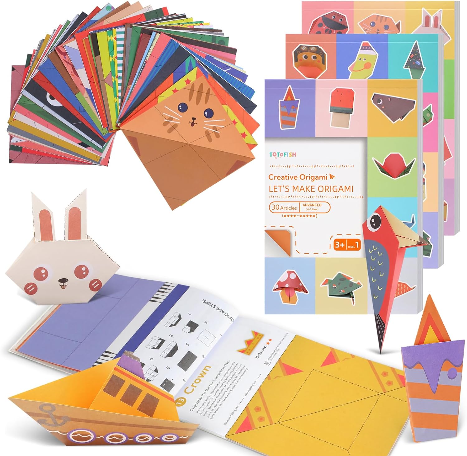 Art And Craft Recycle - ชุดโอริกามิ 96/30 โปรเจ็กต์ งานฝีมือกระดาษโอริกามิ งานฝีมือ DIY