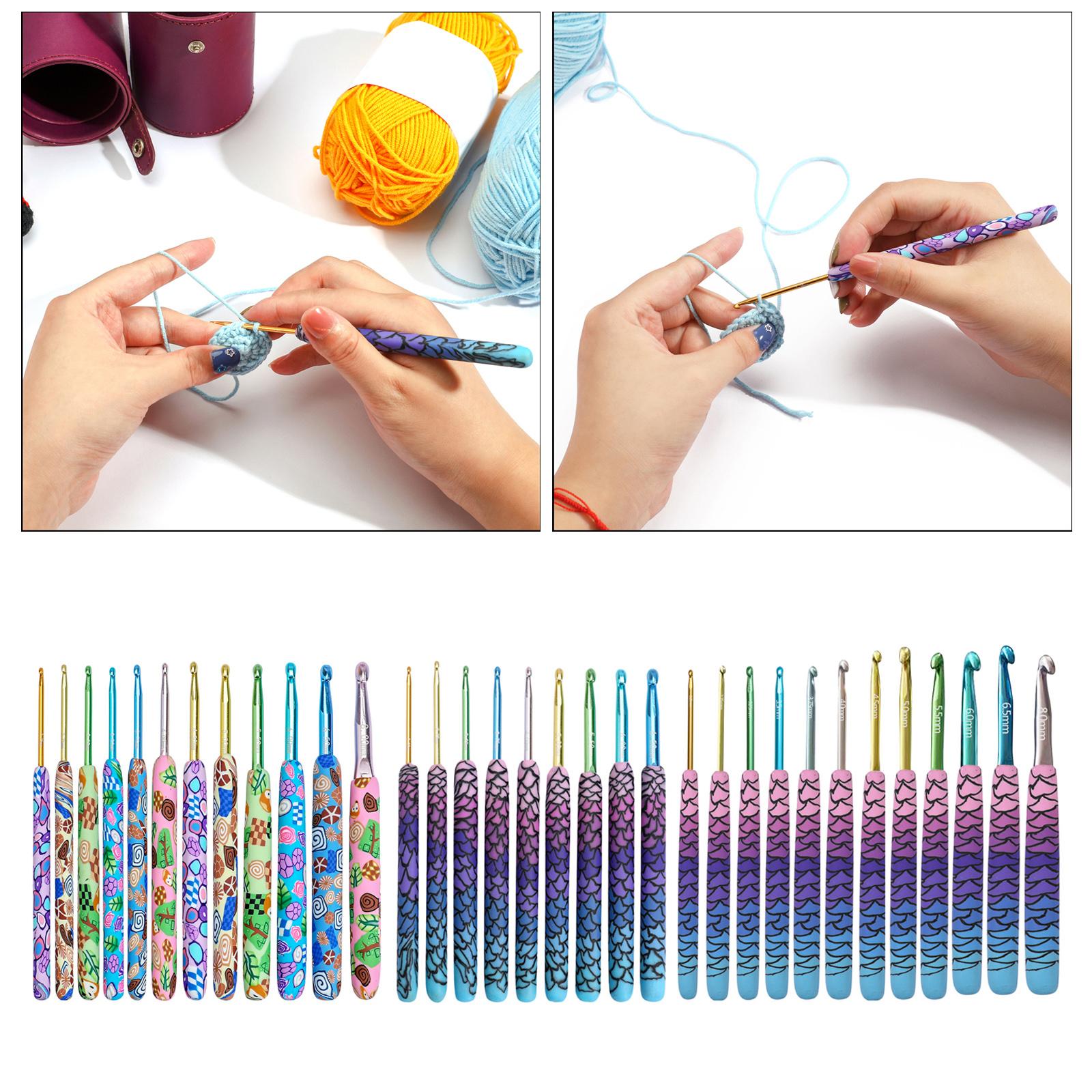 Polymer Clay Set - ชุดตะขอ, ตะขอตามหลักสรีรศาสตร์, ด้าย, ด้ามจับแบบนุ่ม, ตะขออะลูมิเนียมสําหรับผู้เริ่มต้น, ผู้ใหญ่,