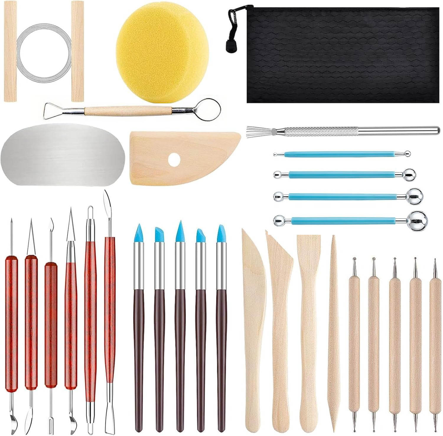 Art Craft Knife - 31 ชิ้น/เซ็ตศิลปะเซรามิคทํา Sculpting เครื่องปั้นดินเผาเครื่องมือไม้มีด Scraper เครื่องตัดสําหรับ