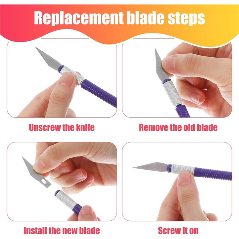 Art Craft Knife - 【NOW SAVE】ชุดมีดเอ็กซ์โท 64 ชิ้น พร้อมใบมีด -