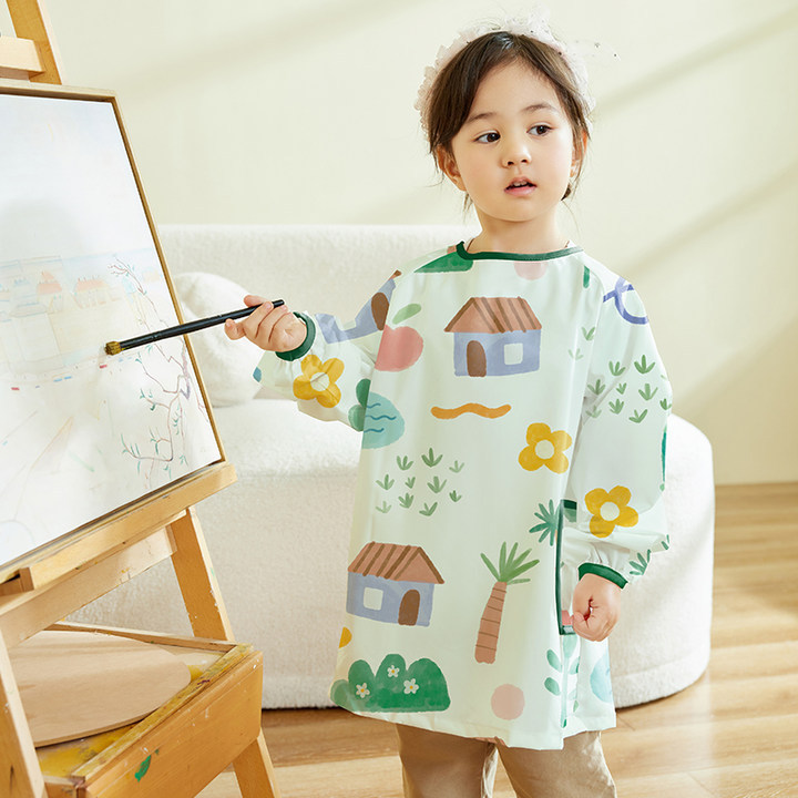 เสื้อกันเปื้อนเด็กแบบกันน้ำ แข - Art Craft Preschool บทวิจารณ์และราคา