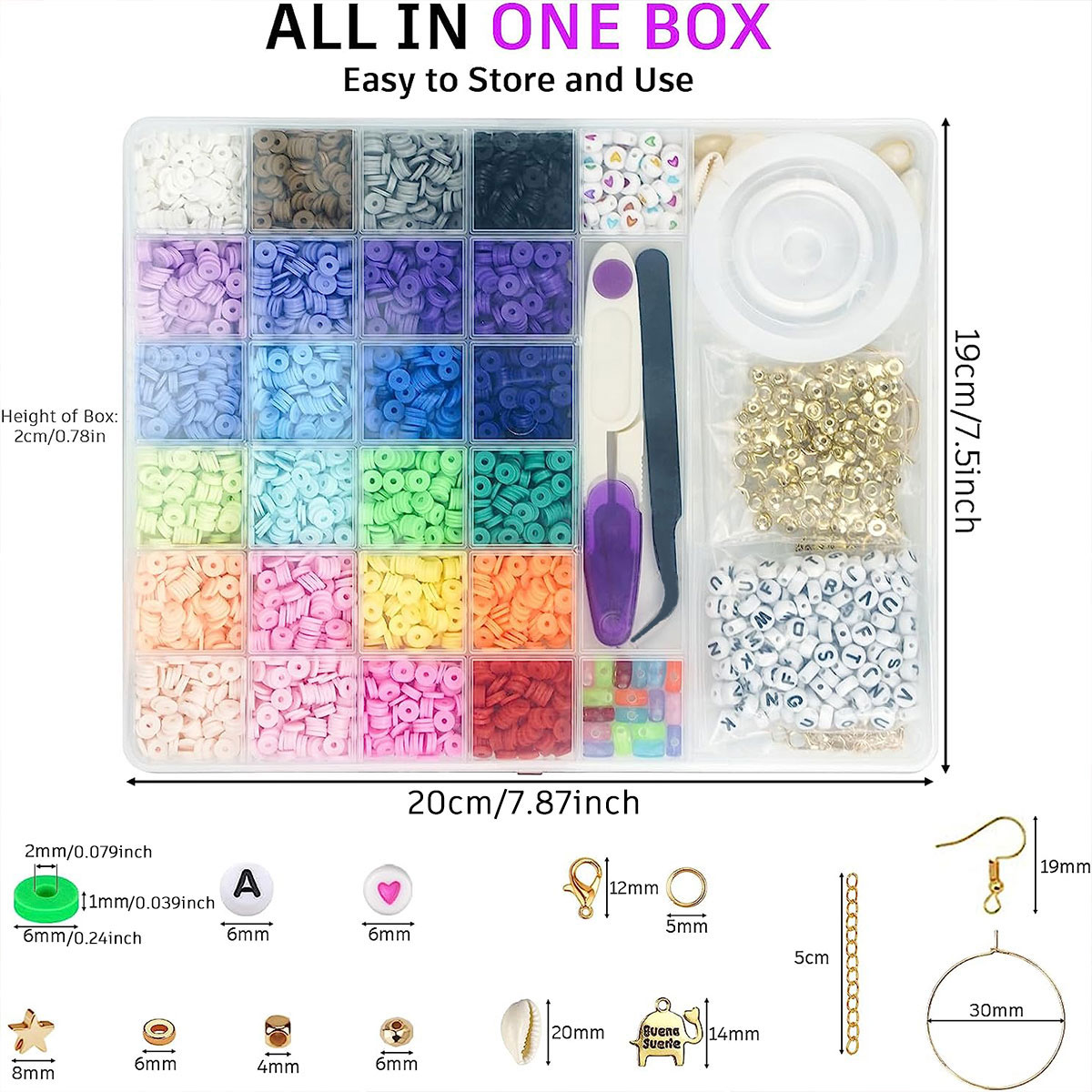 6000 ชิ้น 24 สีแบนรอบลูกปัด Po - Polymer Clay Set บทวิจารณ์และราคา