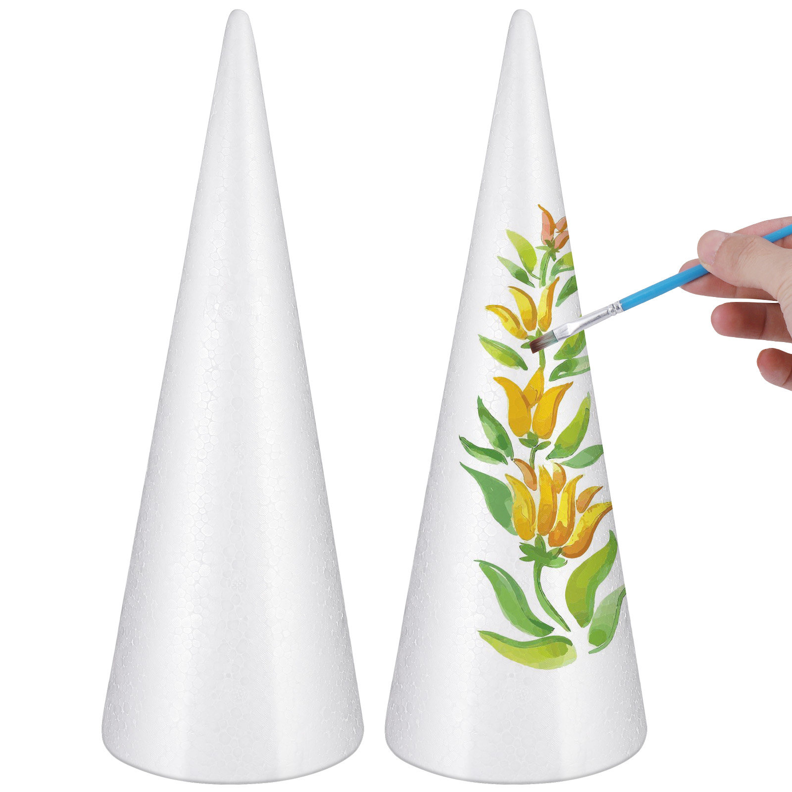โฟมรูปทรงกรวย 2 ชิ้น วัสดุโพลี - Art Craft Preschool บทวิจารณ์และราคา