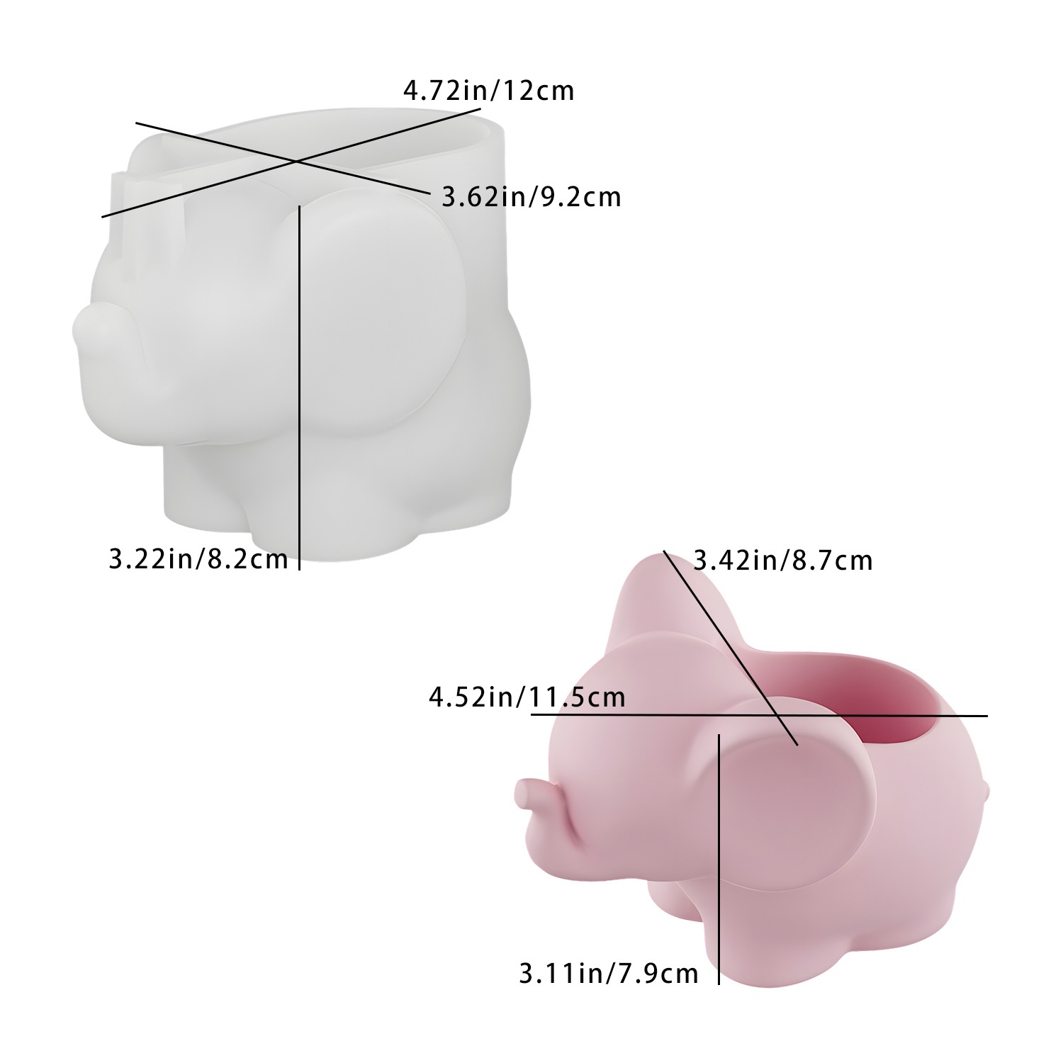 แม่พิมพ์เรซิ่นรูปช้าง DIY สำหร - Art Craft Vase บทวิจารณ์และราคา